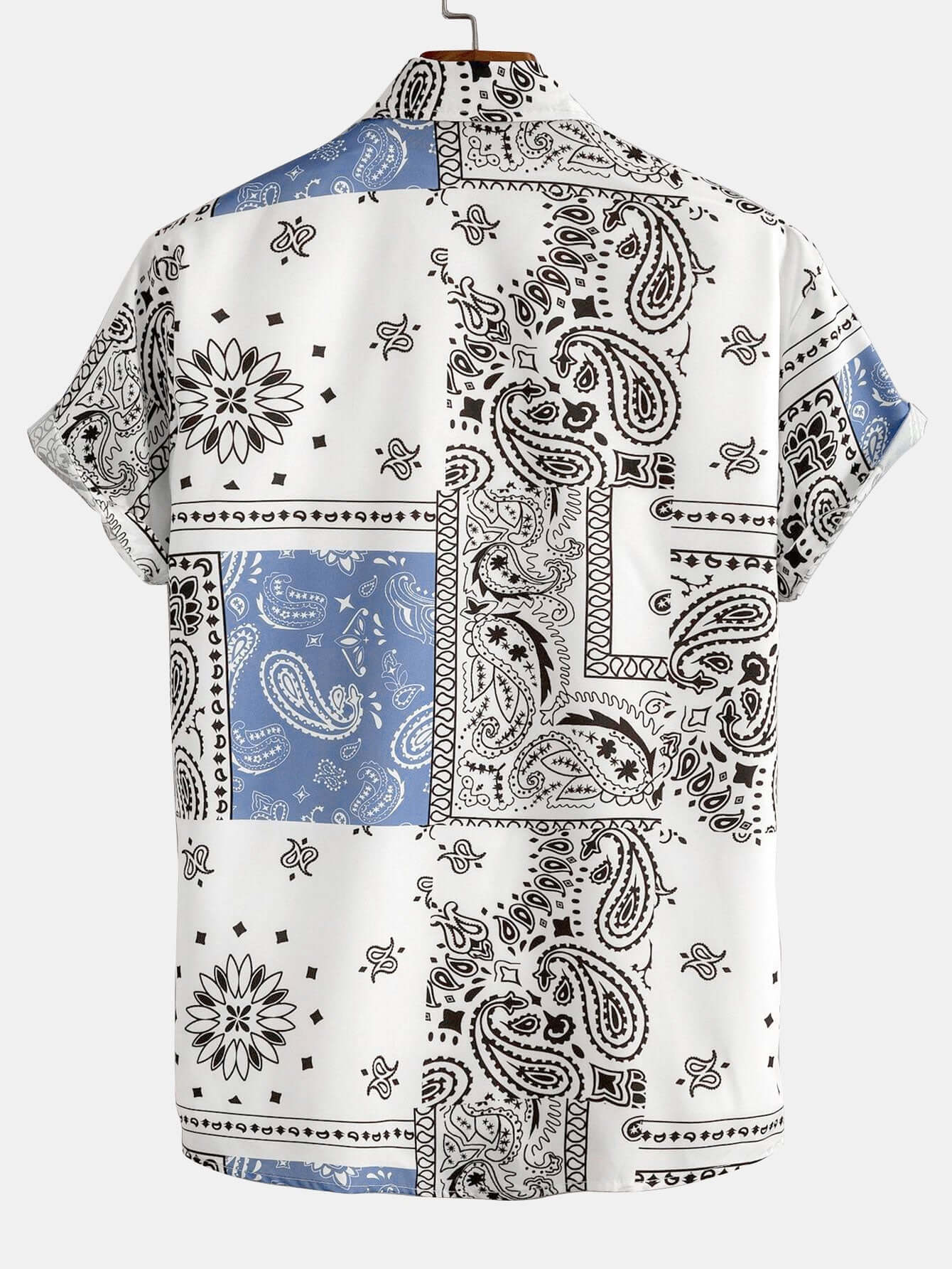 Bedrucktes Button-Down Hemd für Herren