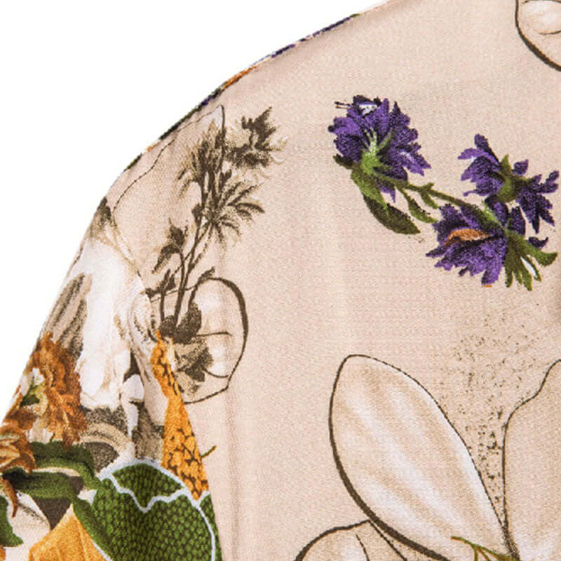Stylisches Herren Kurzarmhemd mit Vintage Druck