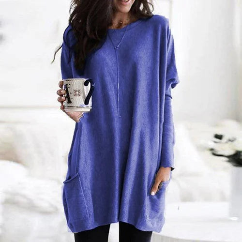 Izabella | Lässiges Langarm-Longpullover