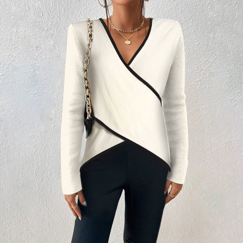 Winterpullover mit V-Ausschnitt für Frauen