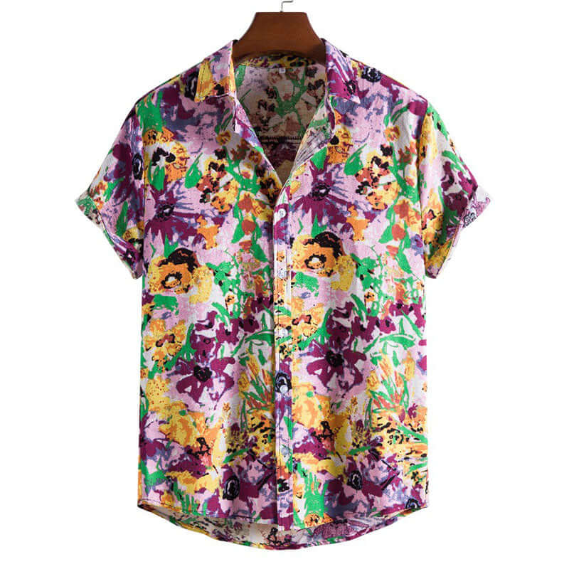 Blumen Kurzarmhemd Herren: Sommerlich & Stylish