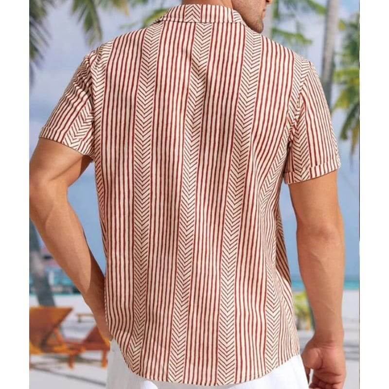 Lässiges Kurzarmhemd Herren Retro-Look