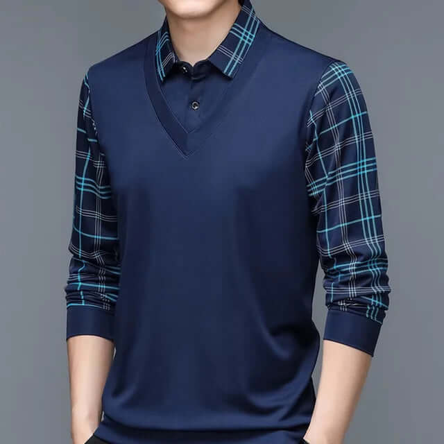Klassisches Herren Langarm Poloshirt