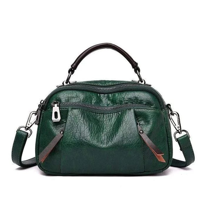 Handgefertigte Tasche aus Weichem Leder mit Mehreren Taschen