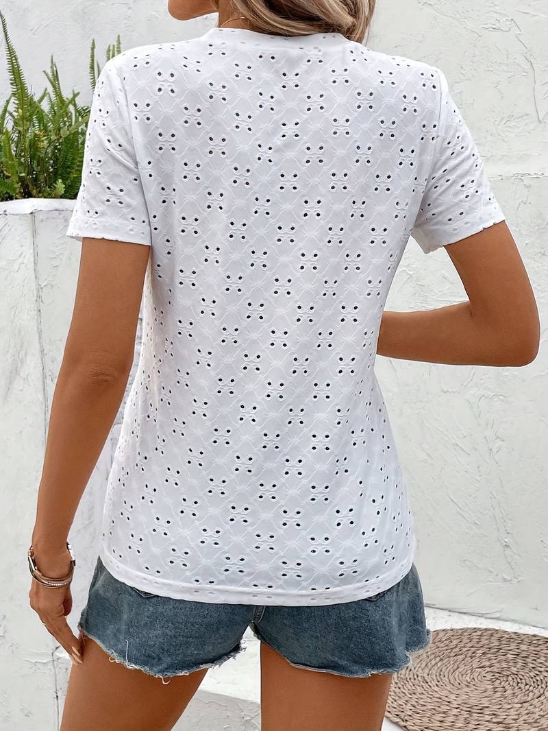 Lässiges Kurzarm-T-shirt Damen