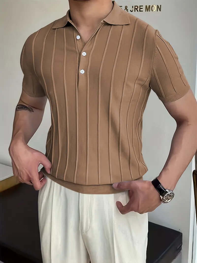 Gestreiftes Chic Poloshirt Herren