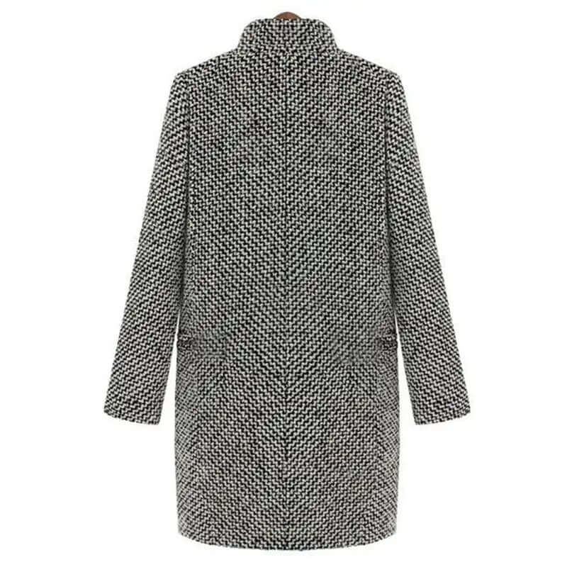 Eleganter Langer Damen-Wollmantel