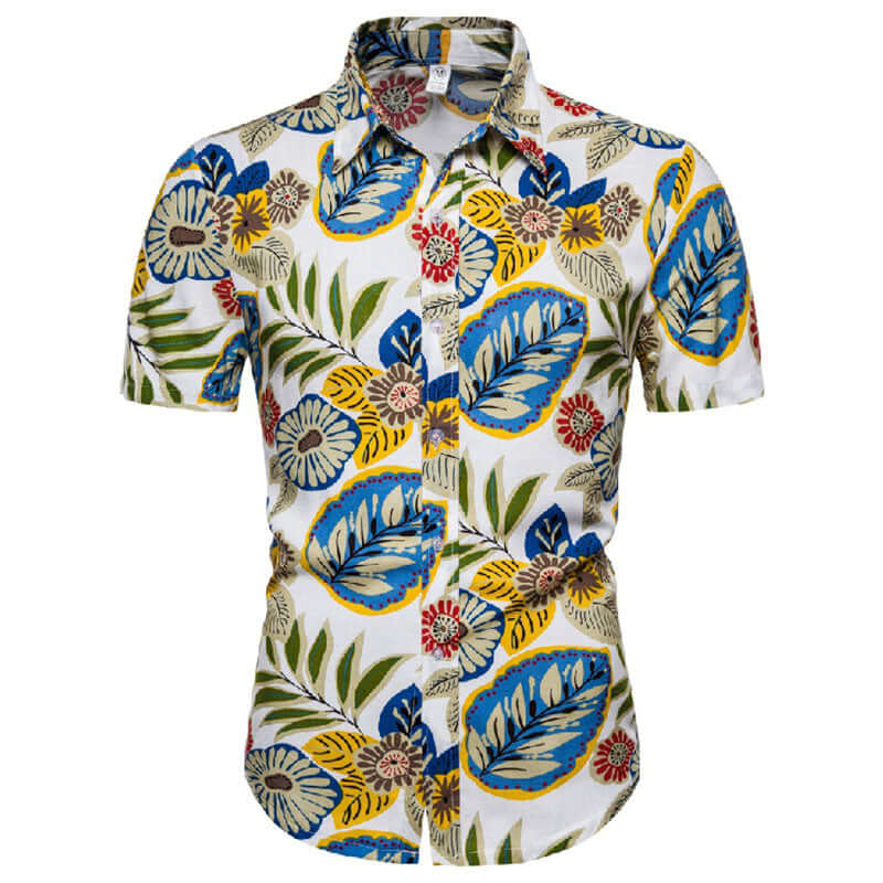 Stylisches Herren Kurzarmhemd mit Vintage-Druck