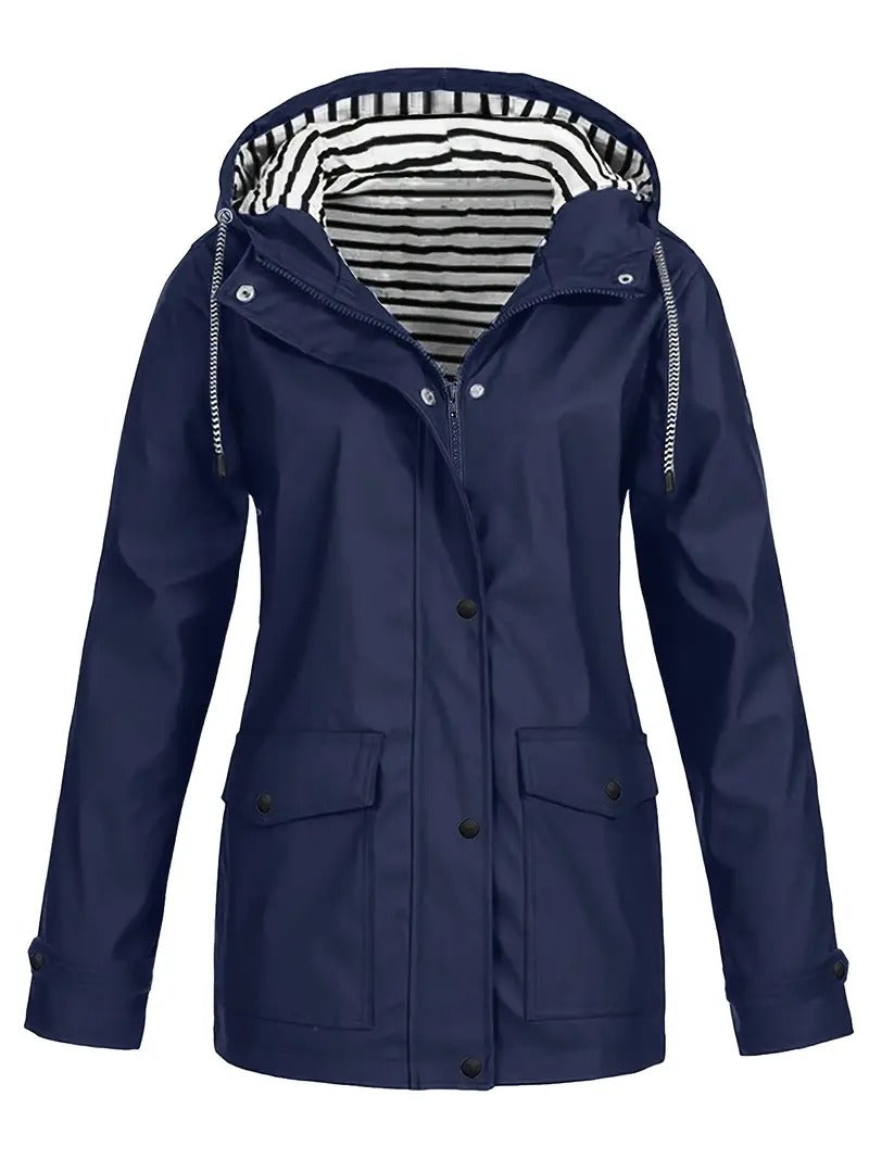 Gerda™ | Stilvolle wasserdichte Jacke mit gestreiftem Futter