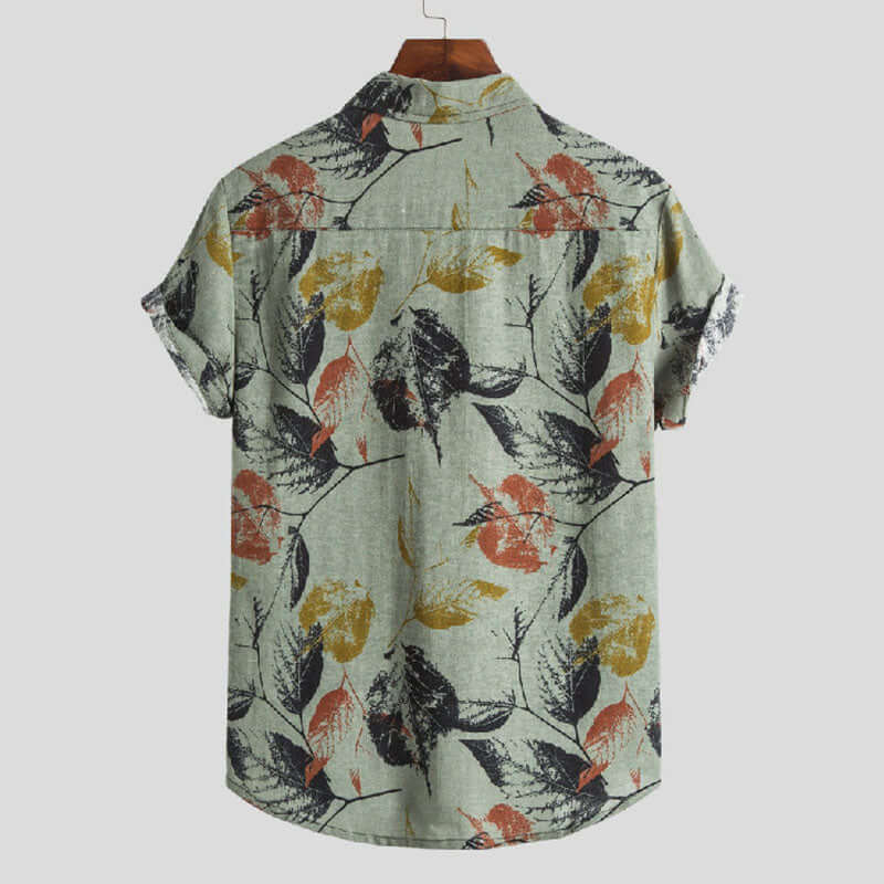 Stylisches Herren Kurzarmhemd mit Vintage-Druck