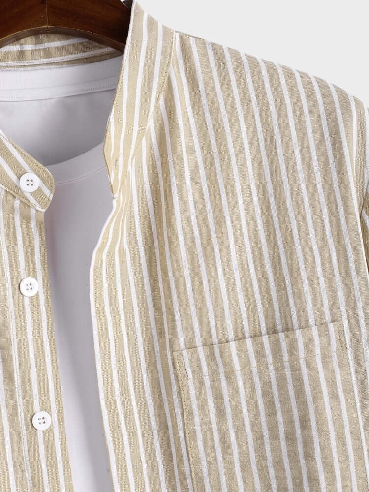 Gestreiftes Herren-Langarmhemd - Elegant & Vielseitig