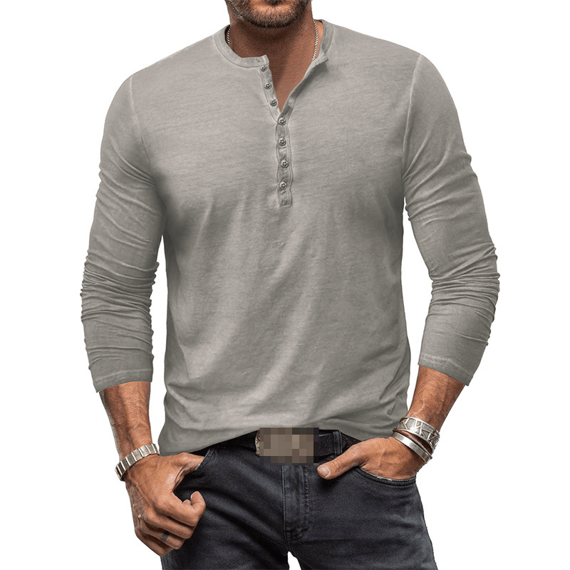Langarm Henley-Shirt für Herren