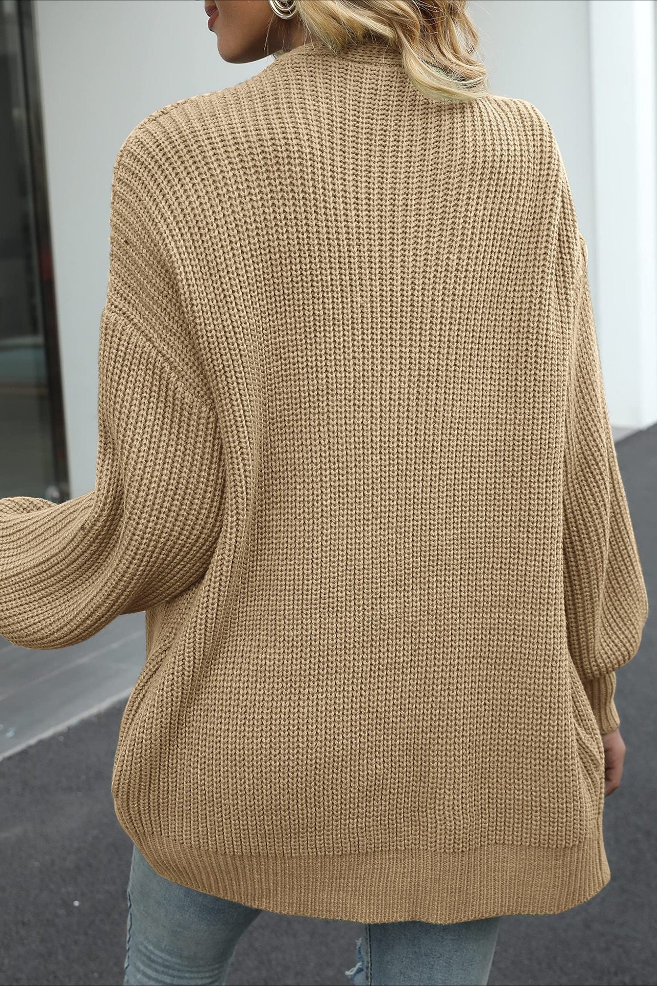 Gemütlicher, bequemer Cardigan aus lockerem Strick