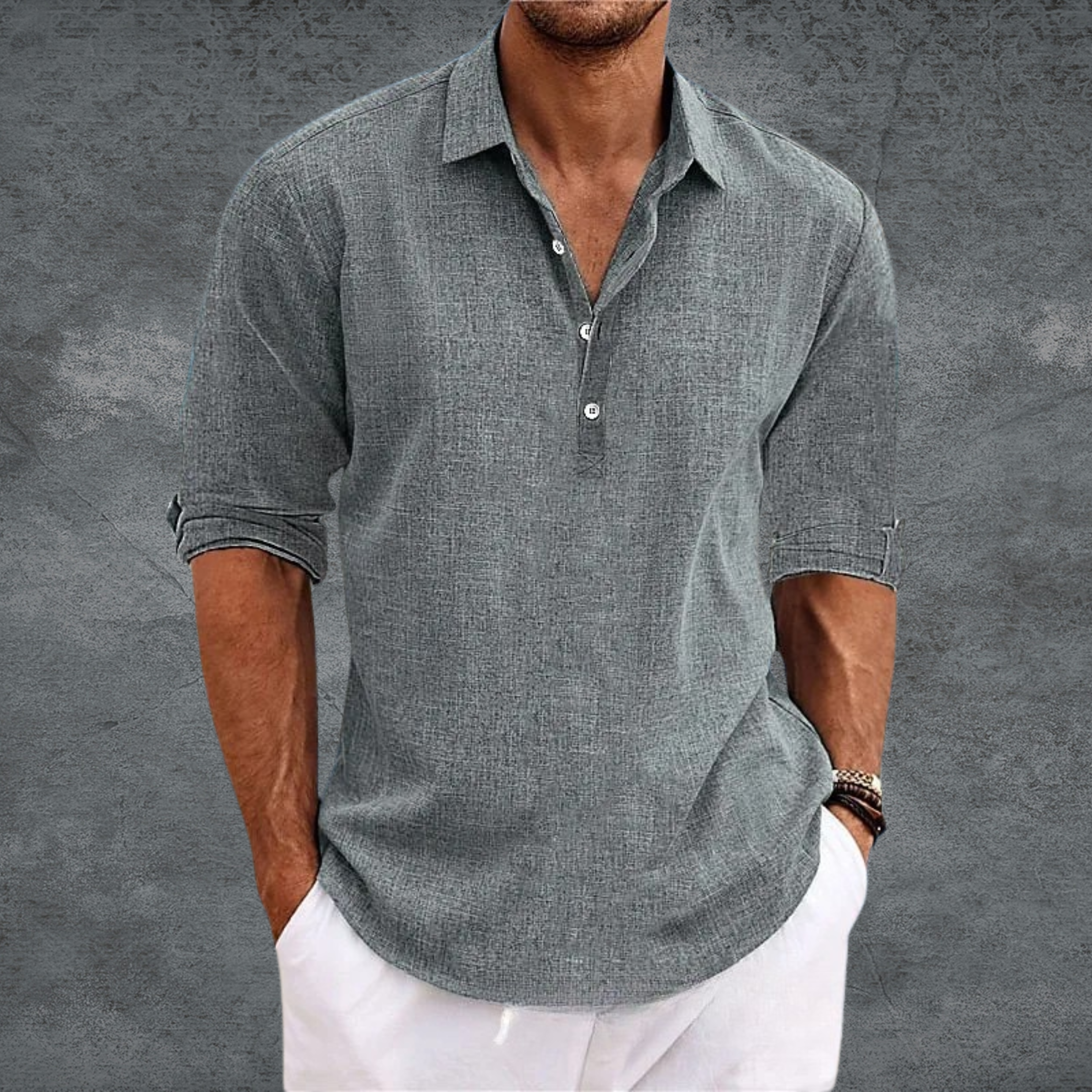 Herren Hemd Langarm Leicht Elegant Alltag – Vartel