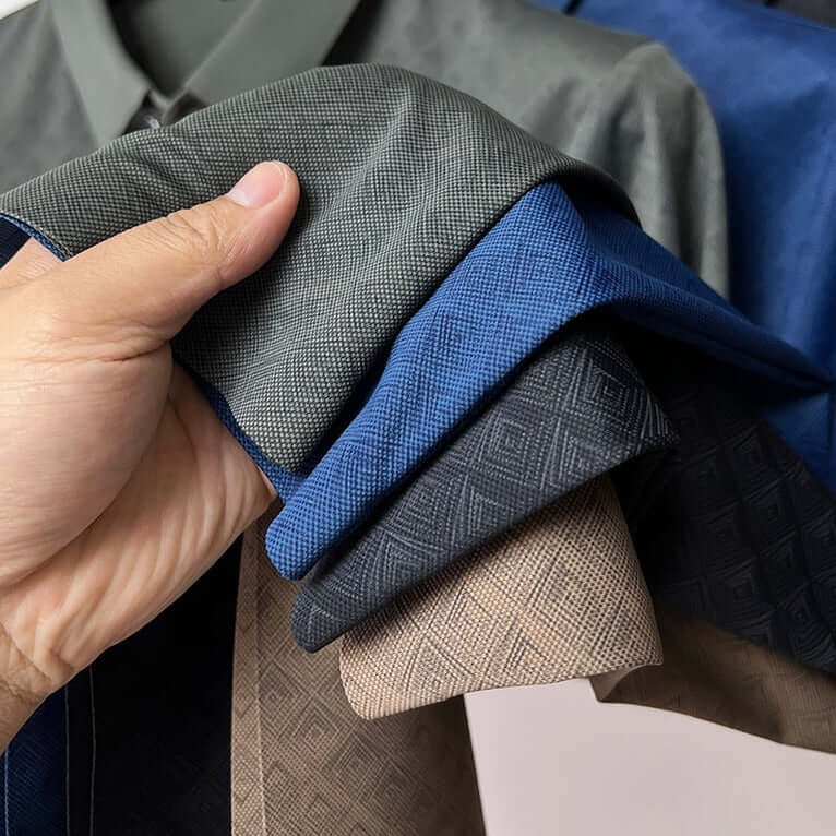 Elegantes Herren-Poloshirt mit Kreuzstichmuster