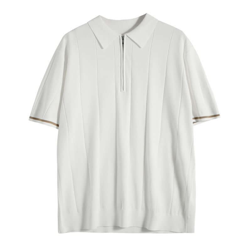 Klassisches Herren Polo mit Reißverschluss