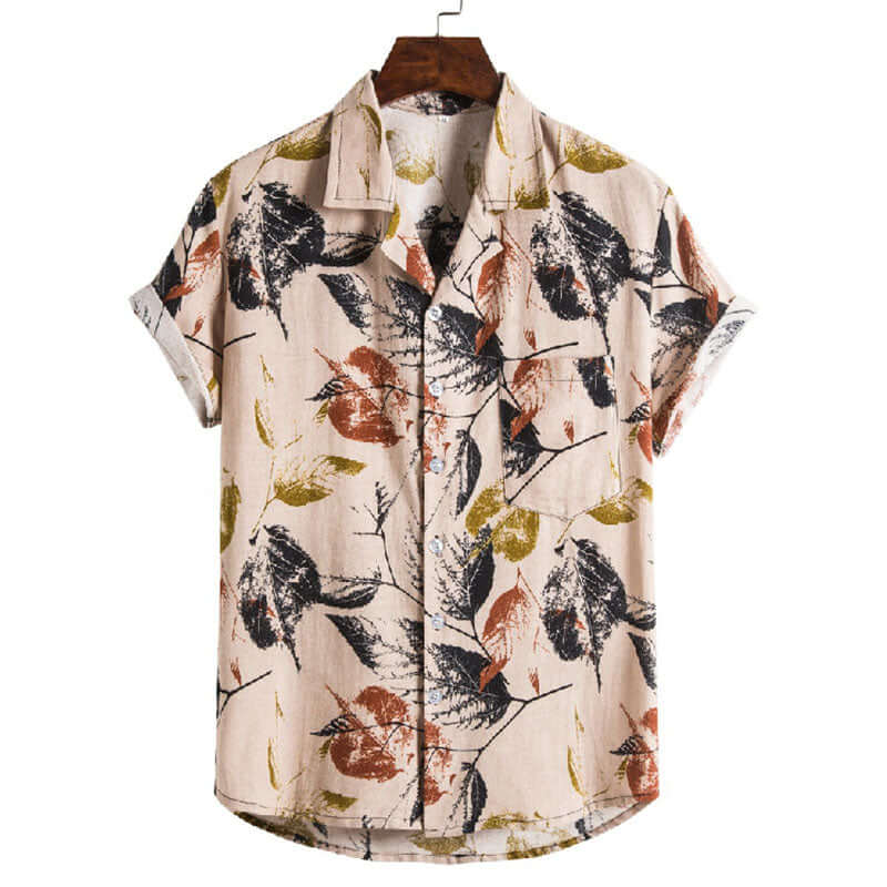 Stylisches Herren Kurzarmhemd mit Vintage-Druck