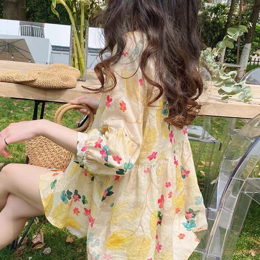 Stuttgart | Style Bedrucktes Hemd Bluse Koreanische Version