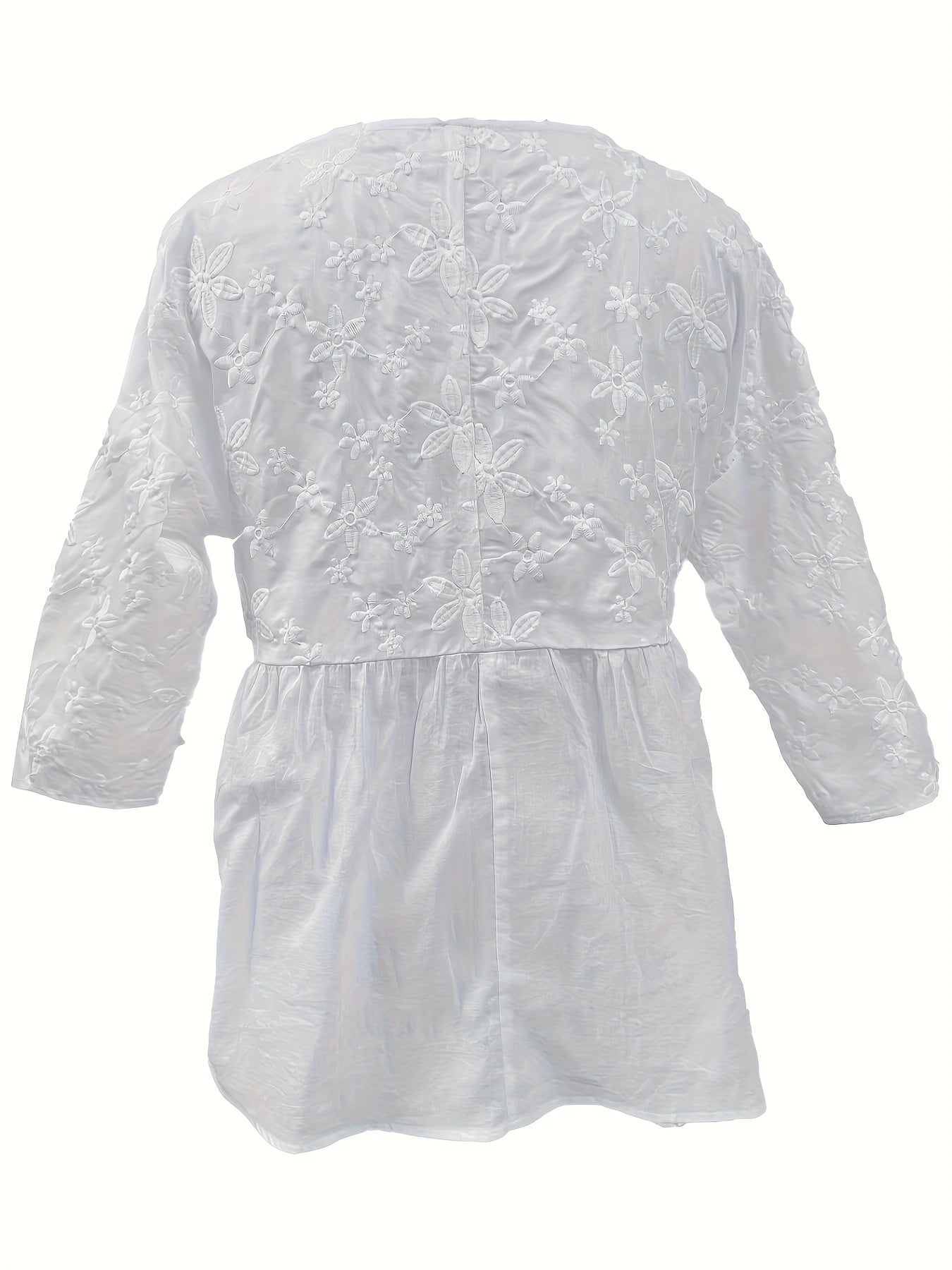 Weiße bestickte Bluse - Emma