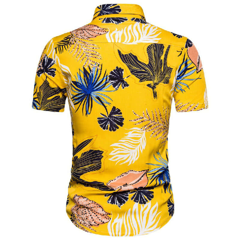 Leinenhemd Herren Kurzarm Sommerhemd Urlaubshemd