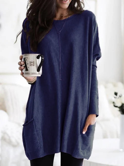 Izabella | Lässiges Langarm-Longpullover