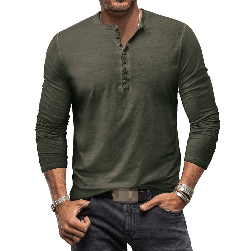 Langarm Henley-Shirt für Herren