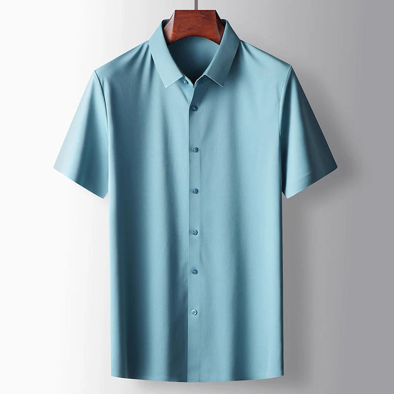 Caeden - Elegantes Grünes Seidenhemd für Herren
