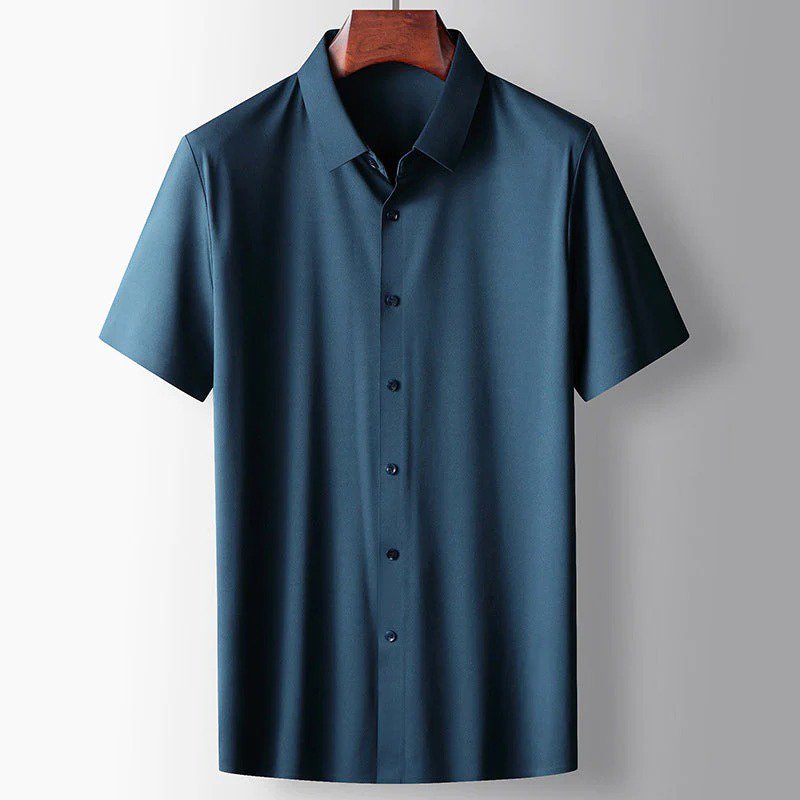 Caeden - Elegantes Grünes Seidenhemd für Herren
