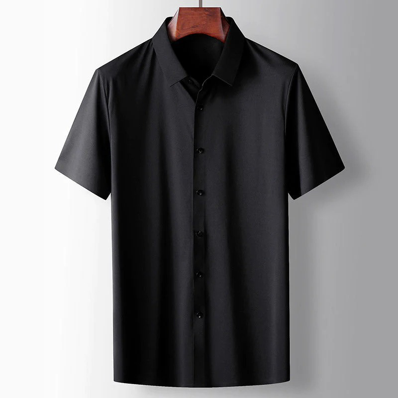 Caeden - Elegantes Grünes Seidenhemd für Herren