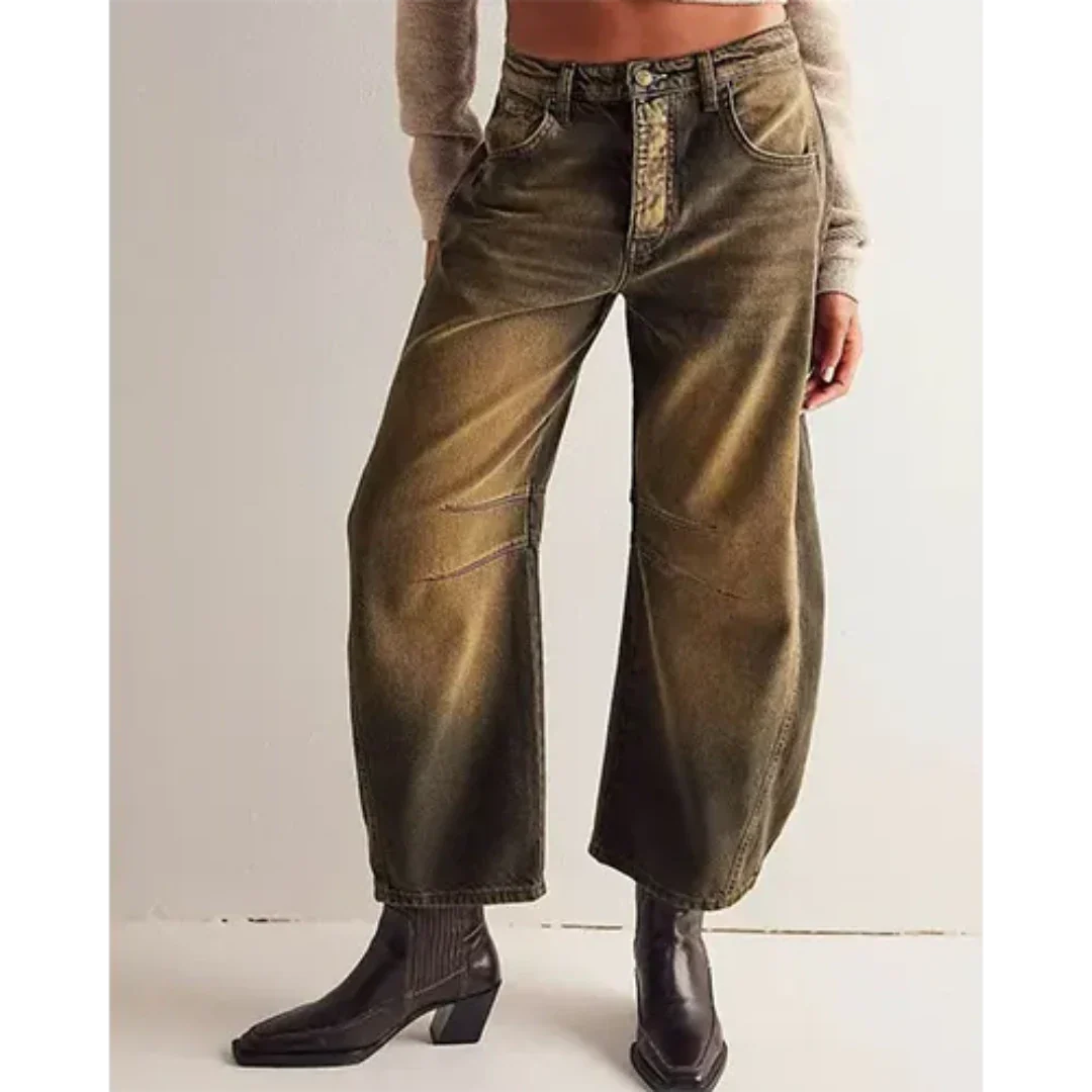 Avyane | Damen Mittelgroße Hose | Breites Bein