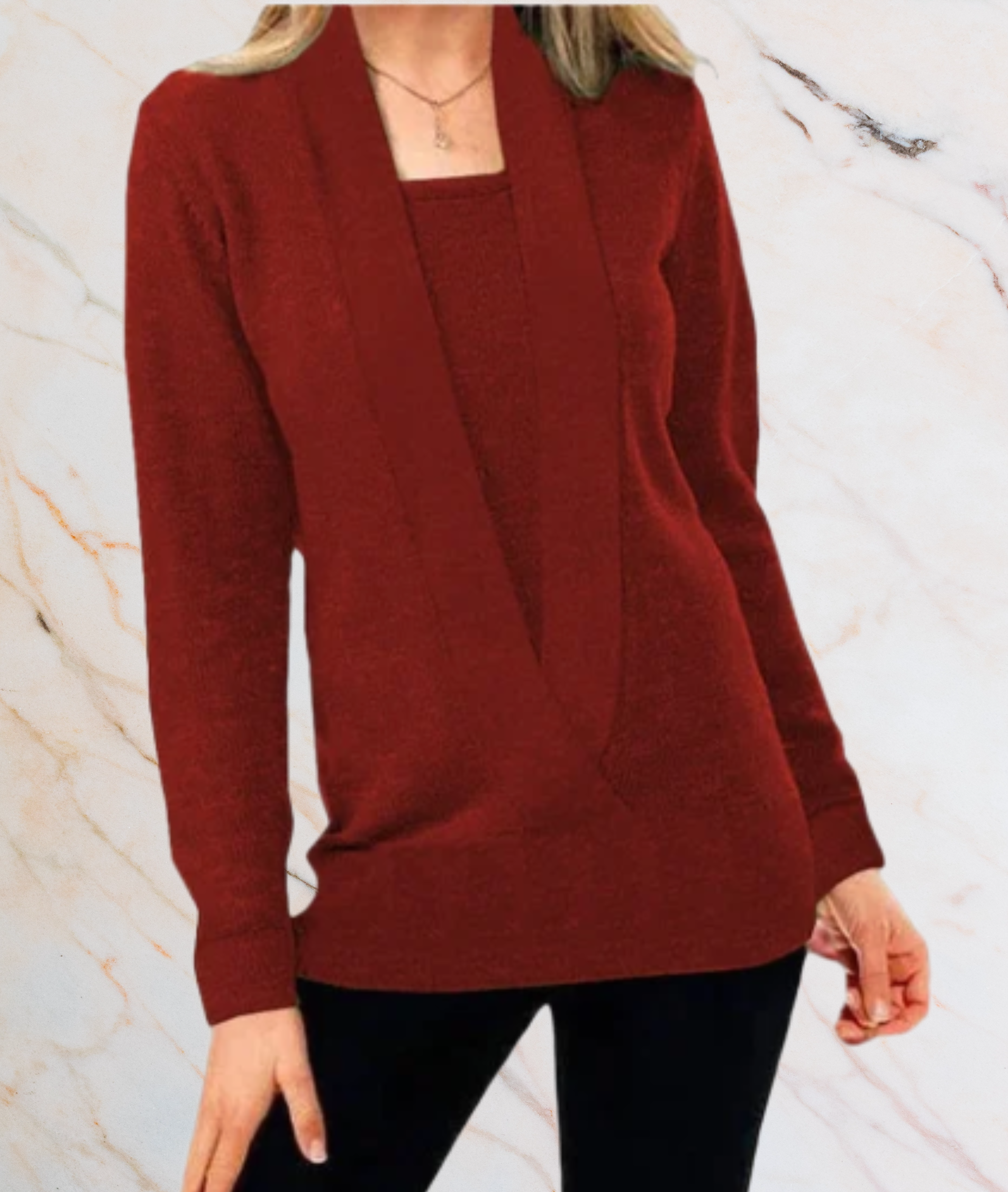 Femininer High-Stretch-Sweater für Damen – Dovilyn