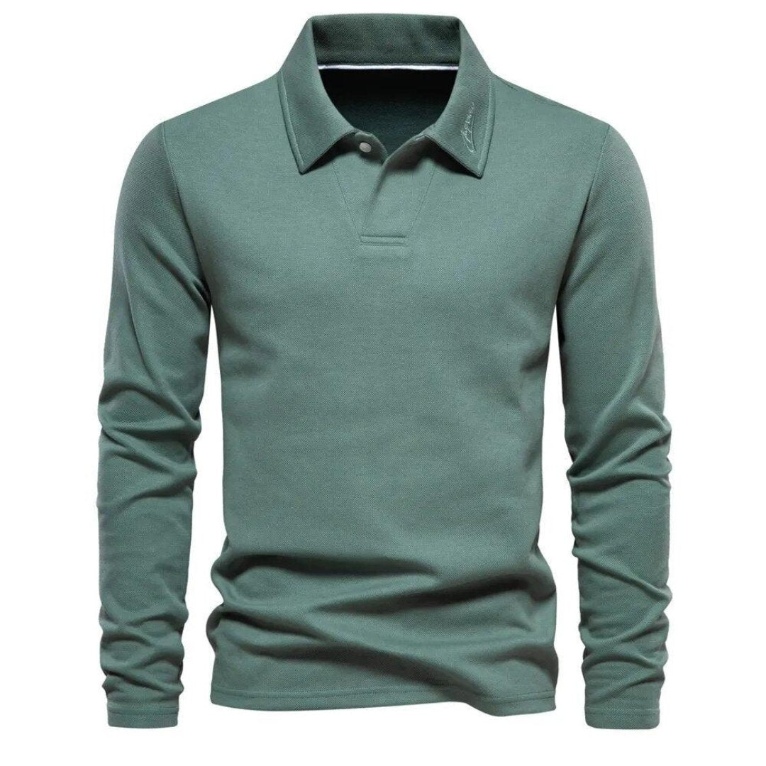 Rainierim | Herren Bequeme Polo Hemd | Langarm