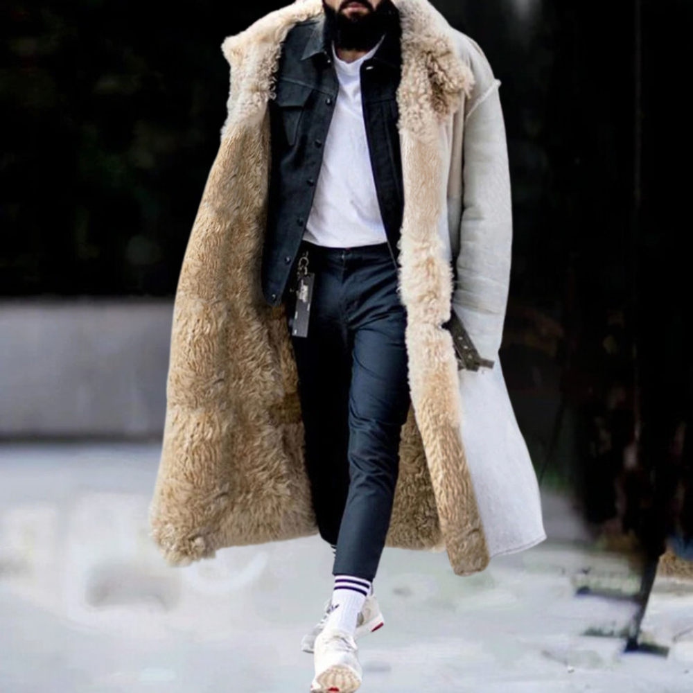 Luxuriöse lange Winterjacke für Männer