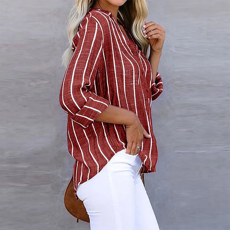 Annie | Elegante lockere gestreifte Bluse
