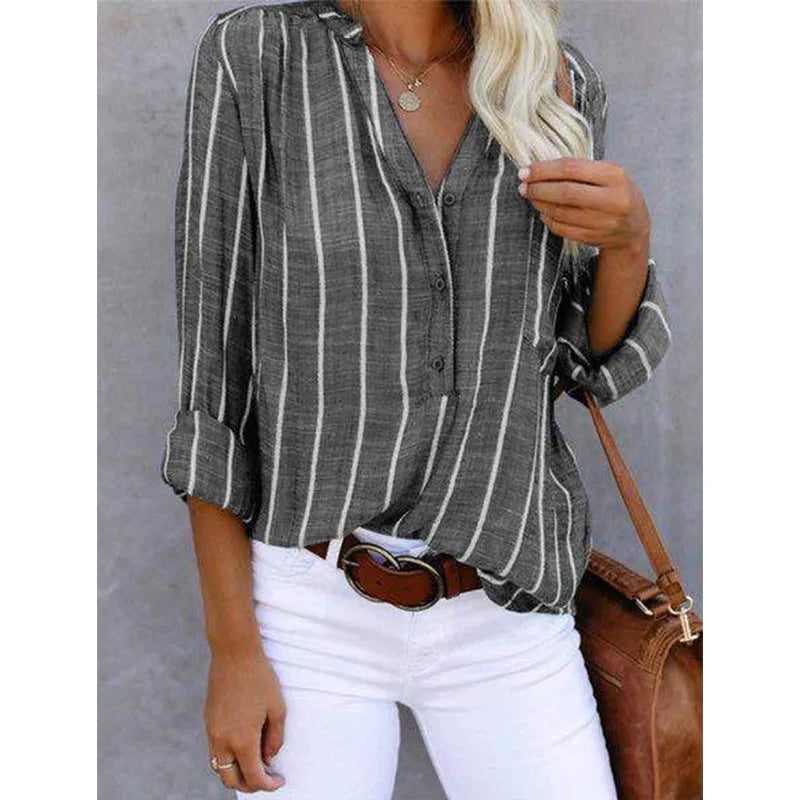 Annie | Elegante lockere gestreifte Bluse
