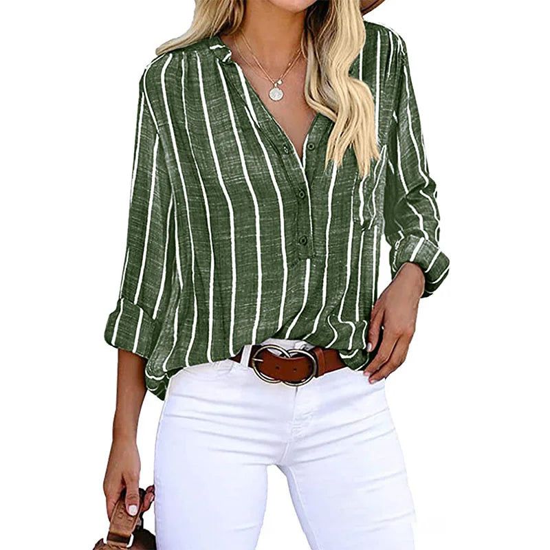 Annie | Elegante lockere gestreifte Bluse