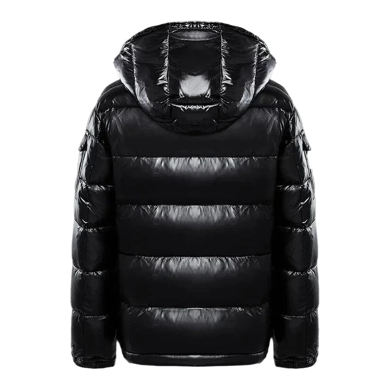 Glänzende Daunenjacke Herren