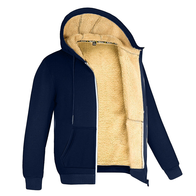 Warmer Fleecepullover mit Fellfutter für Männer