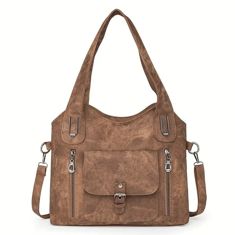 Ingrids Vintage-Charme | Kunstleder-Schultertasche
