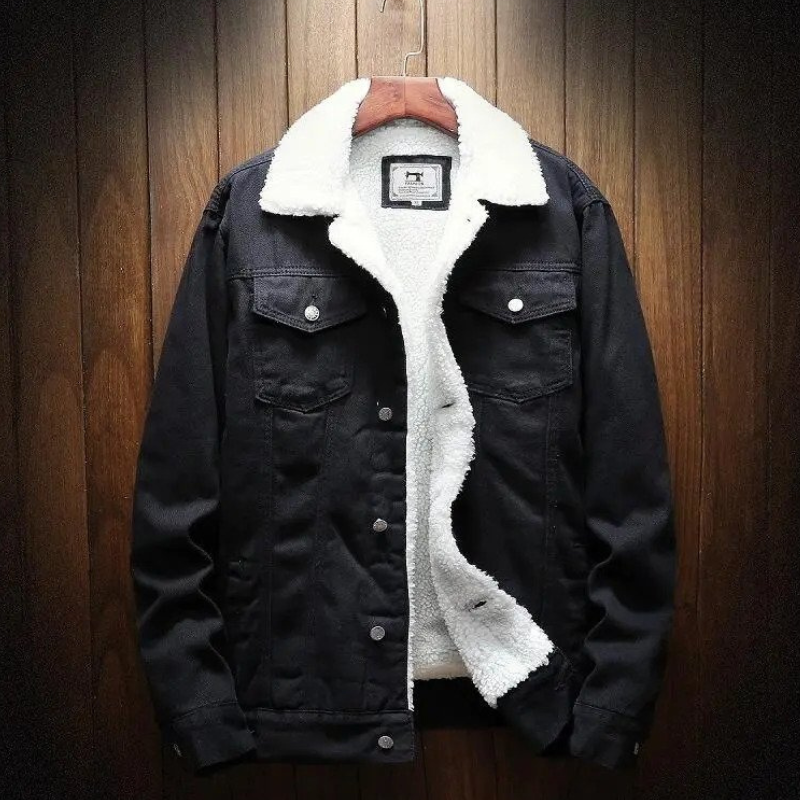 Essentials Jeansjacke | Winterjacke für Männer mit Fleecefutter