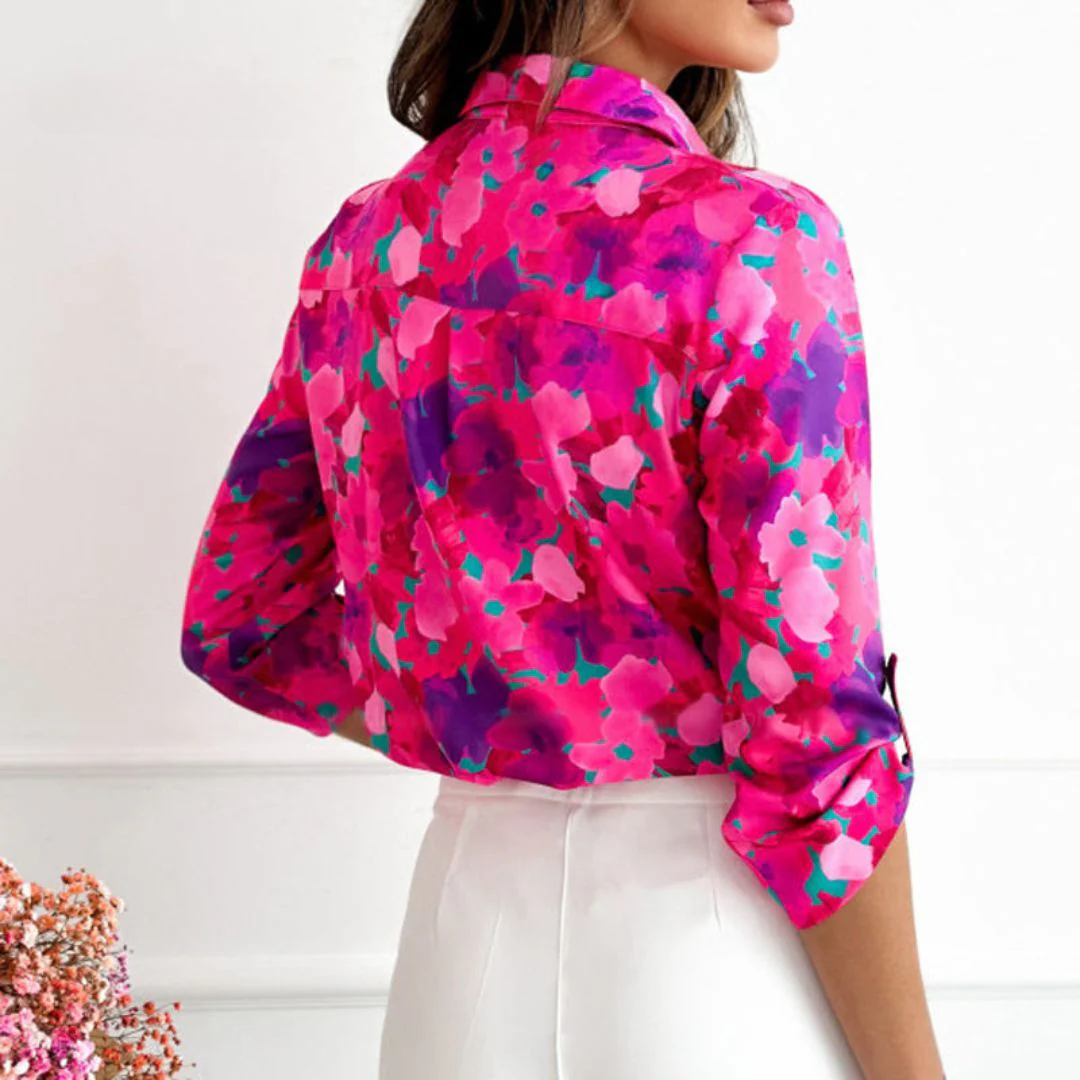 Emma | Pink Floral Bluse