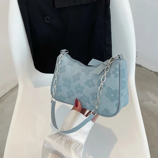 Weiße Luxus-Schultertasche - Mellisa