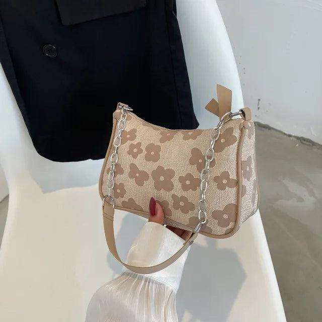 Weiße Luxus-Schultertasche - Mellisa
