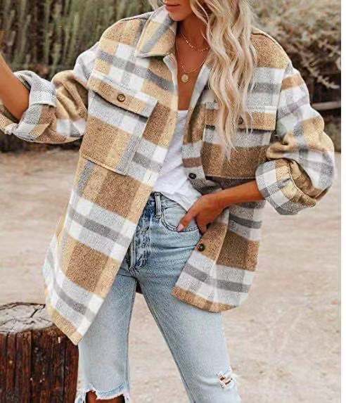 Gudrun | Winter-Karierte Jacke