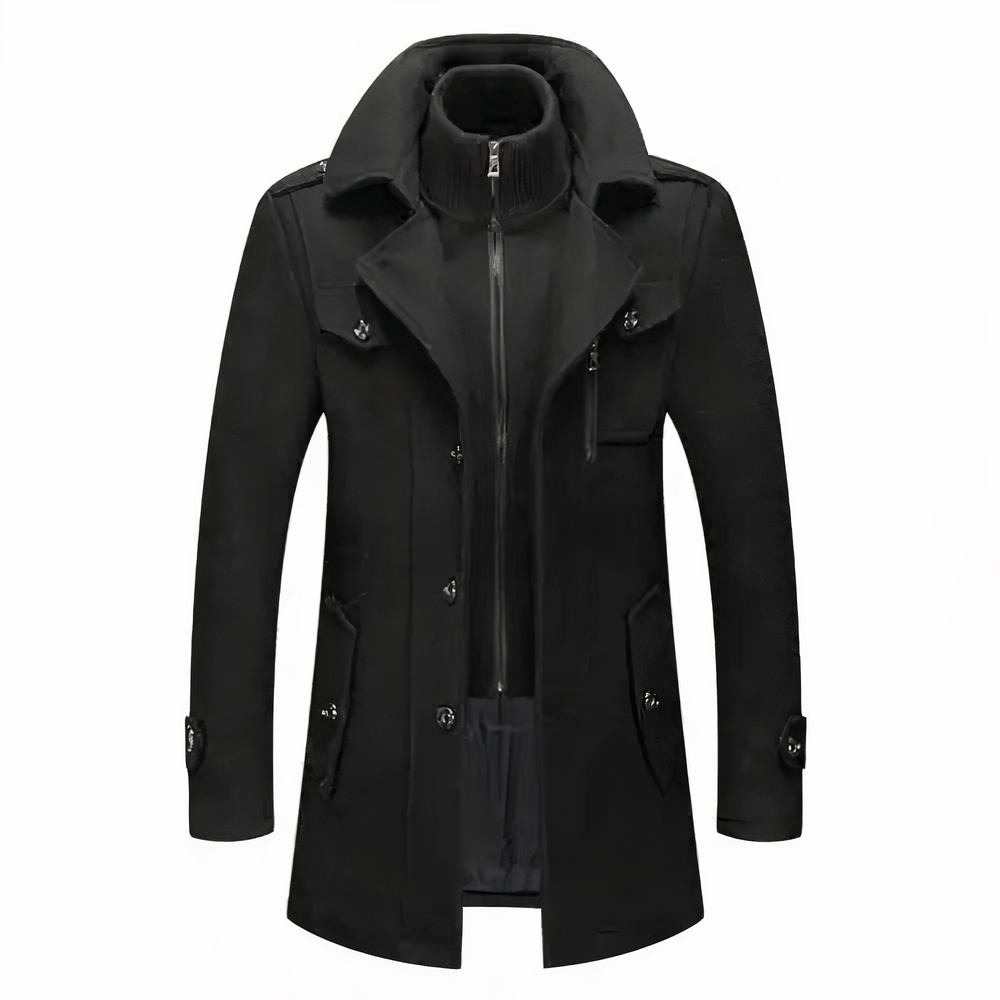 Modische Doppelkragenjacke für Männer