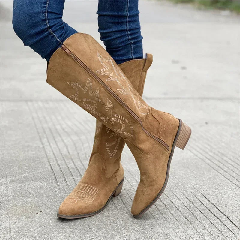Ivy™ - Bestickte Western-Cowboystiefel
