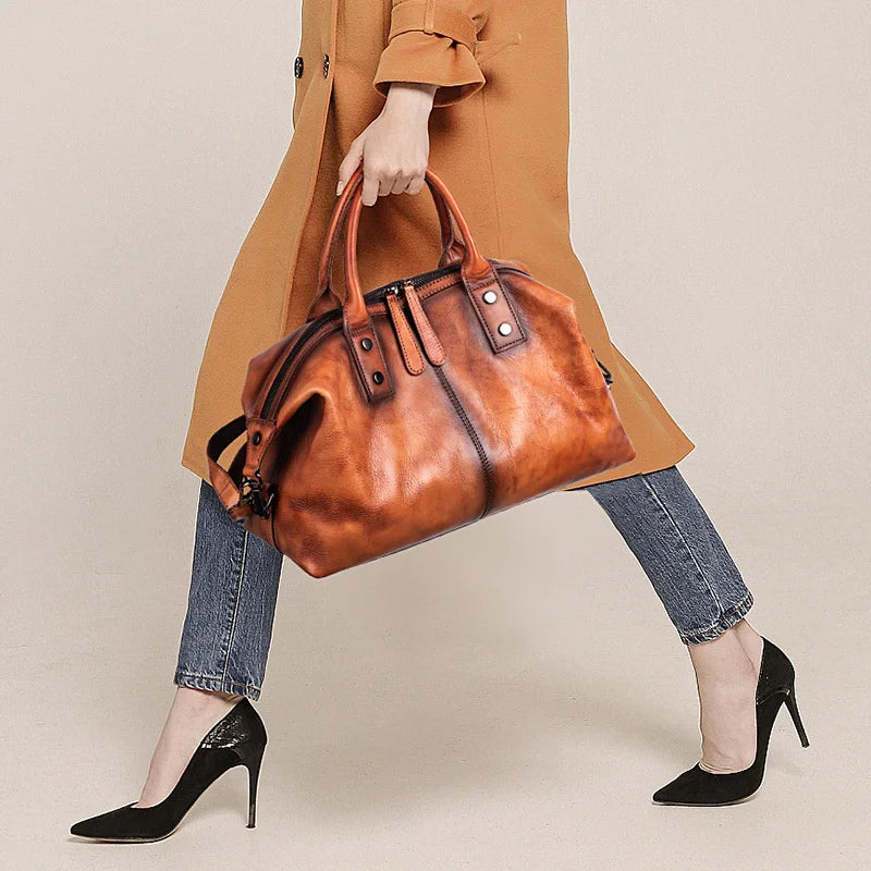 Cordula™ | Handgefertigte Vintage-Tasche aus Leder