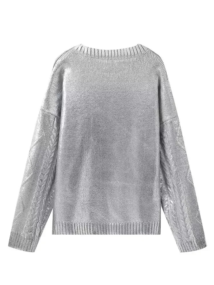Cora | Lockerer Strick-Kabelpullover
