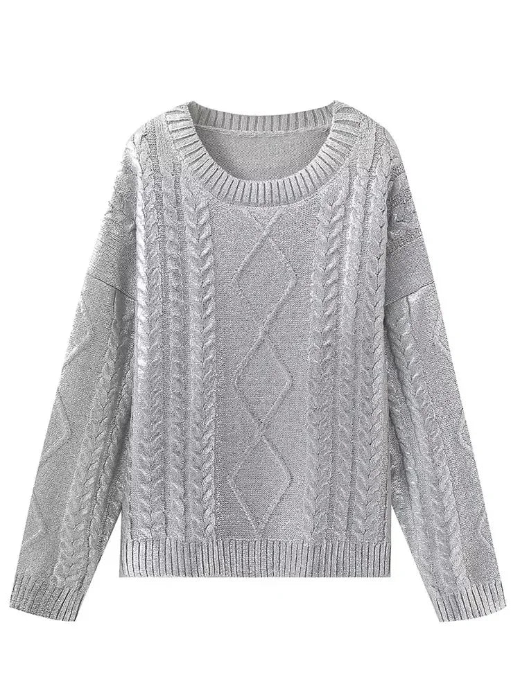 Cora | Lockerer Strick-Kabelpullover