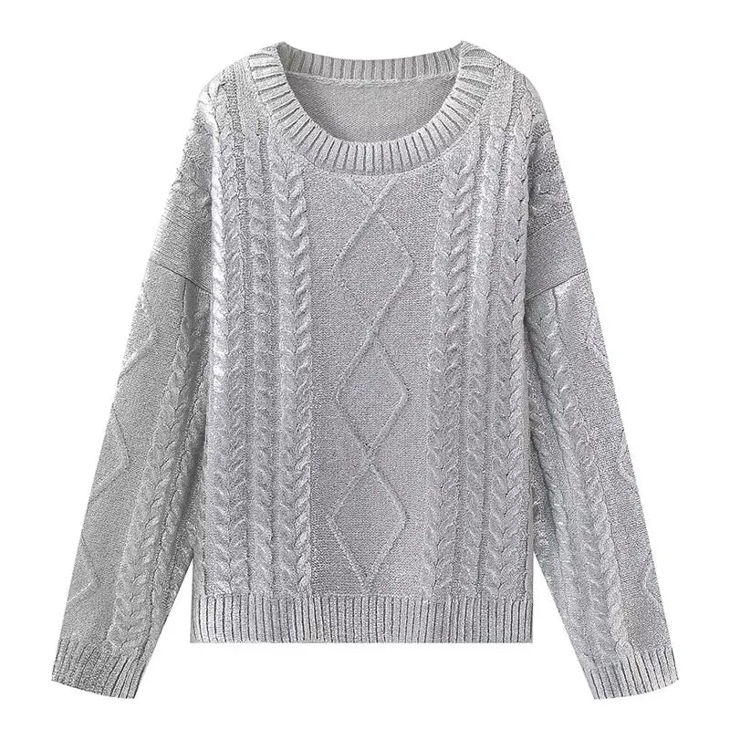 Cora | Lockerer Strick-Kabelpullover